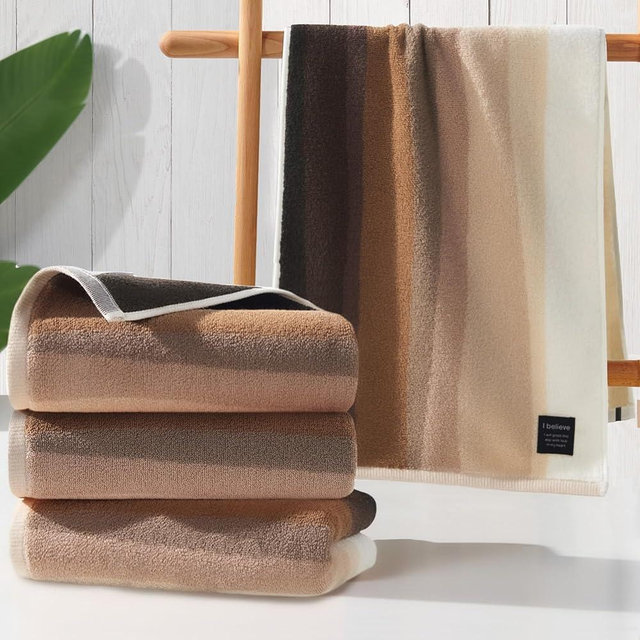 VOOVA & MOVAS Brown Hand Towels - 100% Cotton | 420GSM | Soft | Absorbent | Long-Lasting, Bathroom Hand Towels Set of 4, 14"x30", Decorative Towel for Bathroom, Towels Gift Set, Beige and Brown