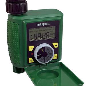 Instapark PWT-07 Outdoor Waterproof Digital Programmable Single Outlet Automatic On Off Water Faucet Hose Timer with Rain Delay and Manual Control