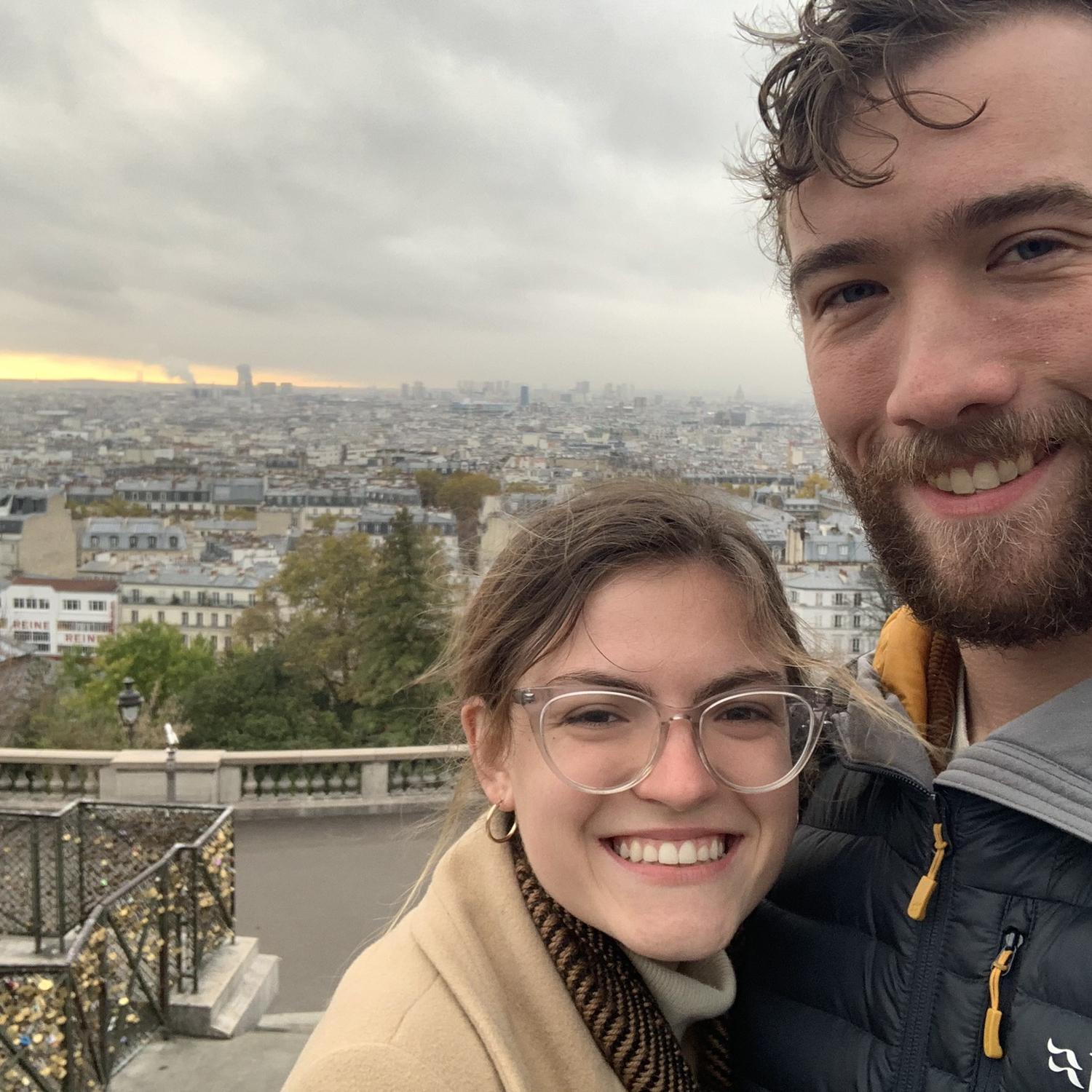The view of Paris outside of La Basilique du Sacré Coeaur after a night of adoration