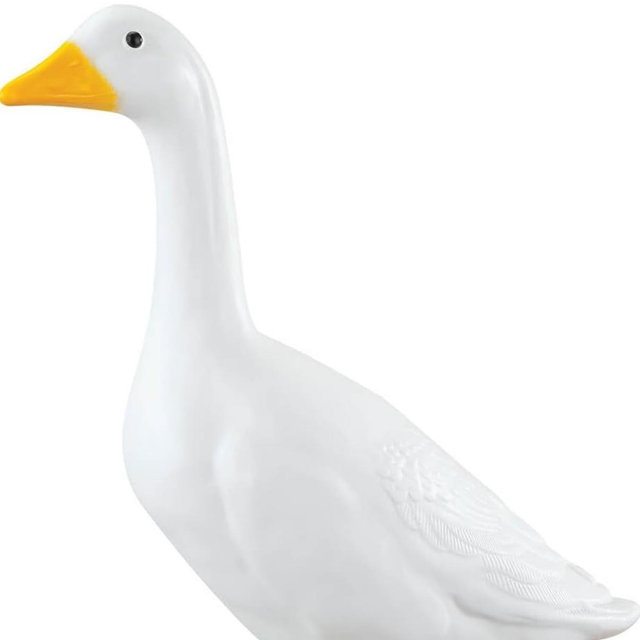 Fox Valley Traders Official Gaggleville 23" Large White Goose, Plastic Garden Décor, Vibrant and Clean Painted Goose Feet - Indoor or Outdoor Decorative Figurine for Garden, Patio, or Entryway Accent