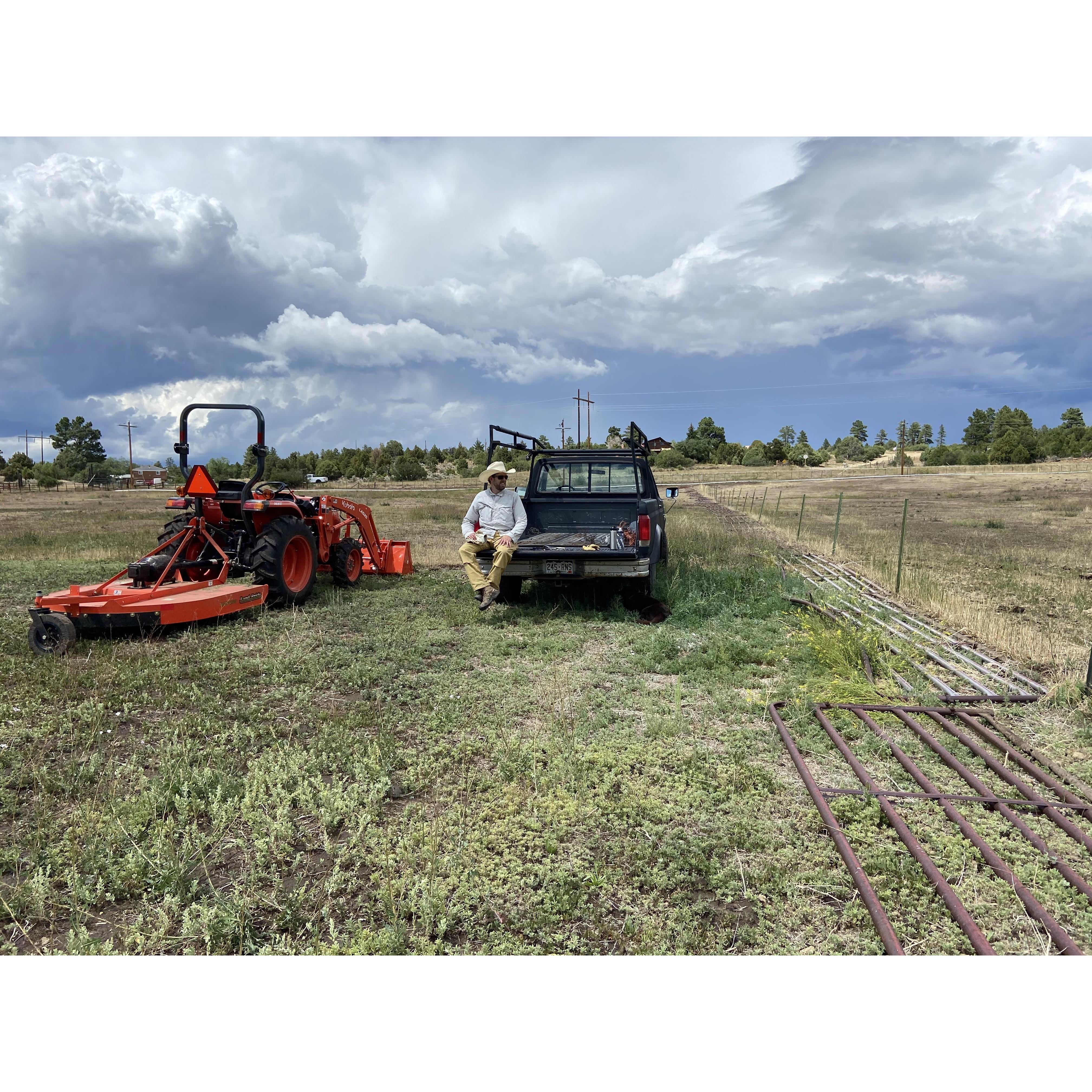 Working on the ranch (August 2020)