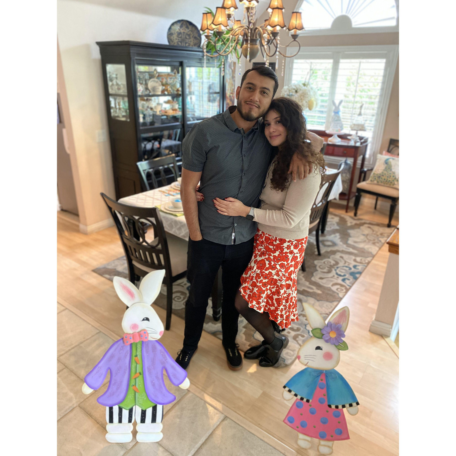 Our first Easter together, April 2020.