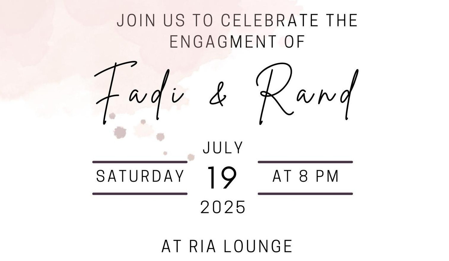 The Wedding Website of Fadi Shaier and Rand jweinat