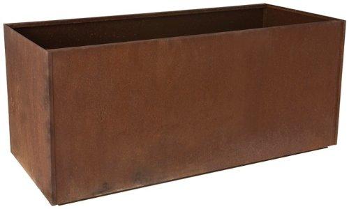Nice Planter Corten Steel Trough Planter, 20&quot; x 46&quot; x 20&quot;