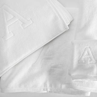 Auberge Monogrammed Bath Towel, Set of 2