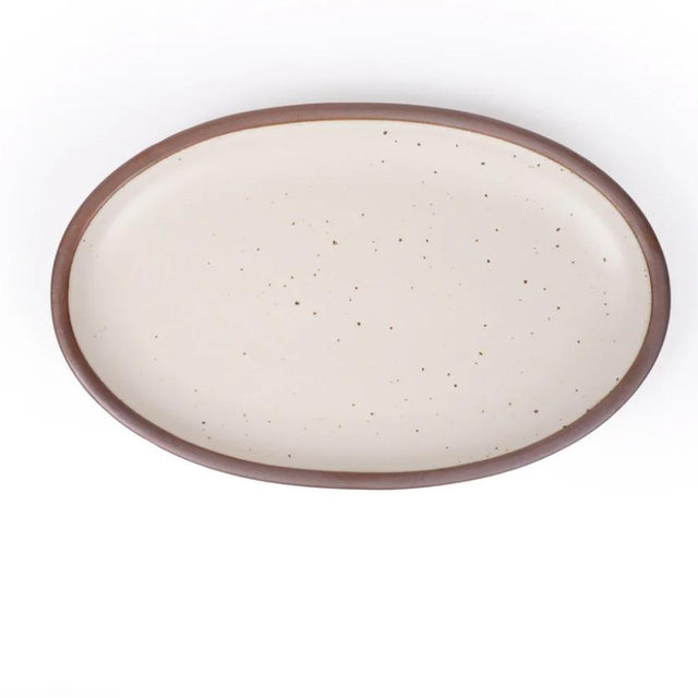 Oval Platter - Panna Cotta/ medium