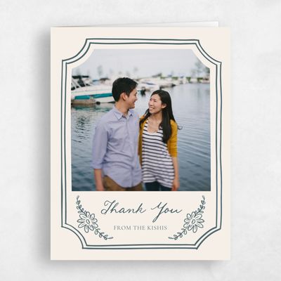Linen, Beige Wedding Thank You - Katinka Photo