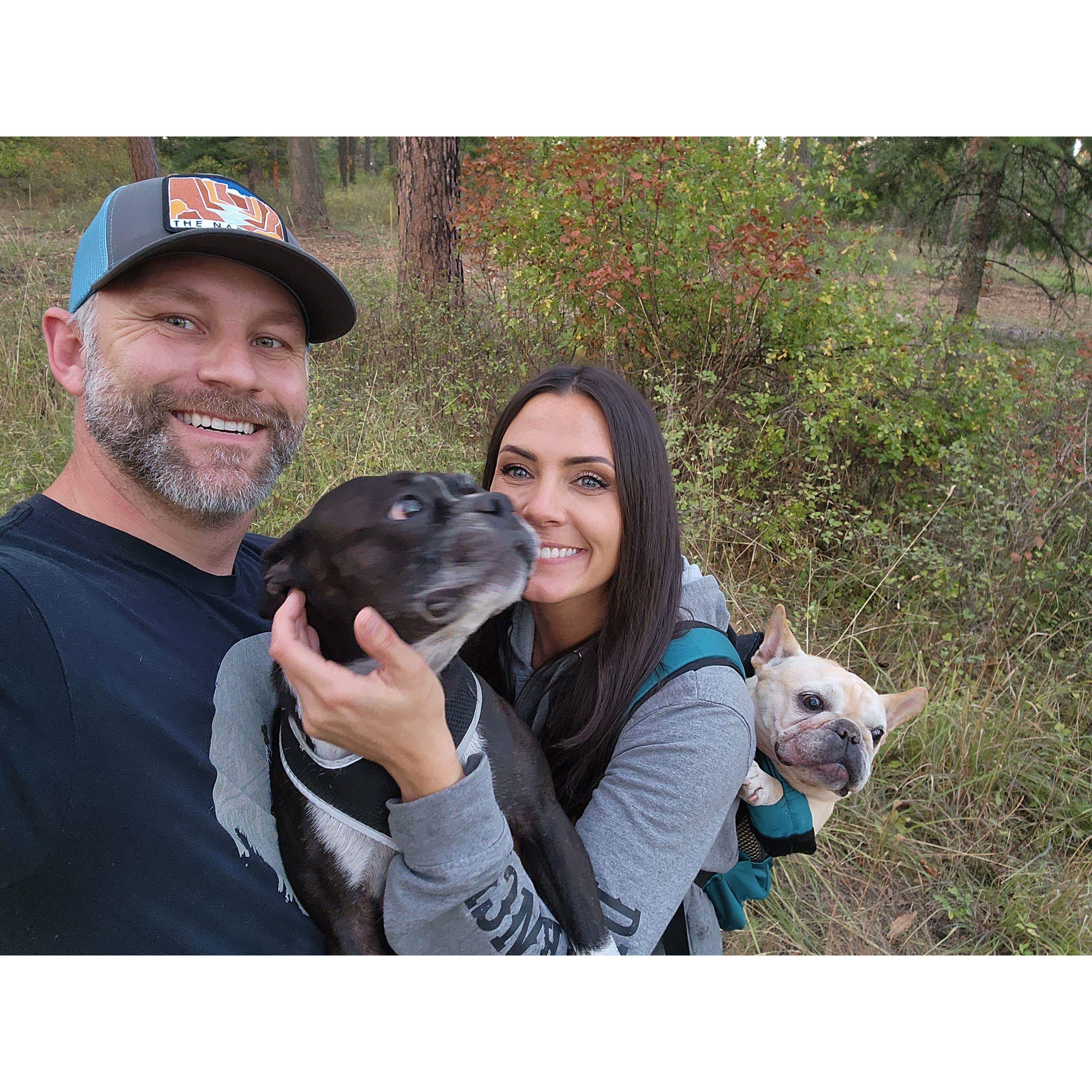 If you know anything about Jen, you know her dogs are family members, not pets.  So we take them out for special birthday hikes, even though one of them is a terrible hiker.
