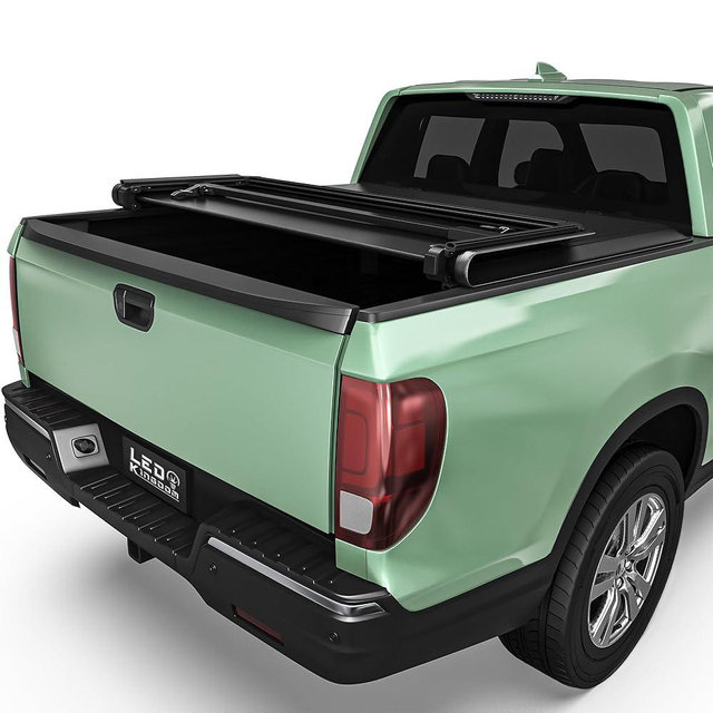 LEDKINGDOMUS Soft Tri-Fold Truck Bed Cover Fits for Honda Ridgeline 2017-2026 | 5' (64") Bed