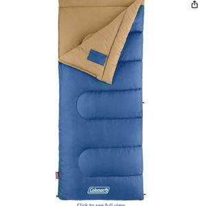 Coleman Brazos 20/30°F Adult Cool-Weather Sleeping Bag with No-Snag Zipper & Stuff Sack, Machine Washable, Great for Camping, Traveling, Guests, & More