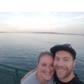 First ferry ride together! We went to Vashon for a great day of kayaking and Katarina introduced Scott to Portobello burgers