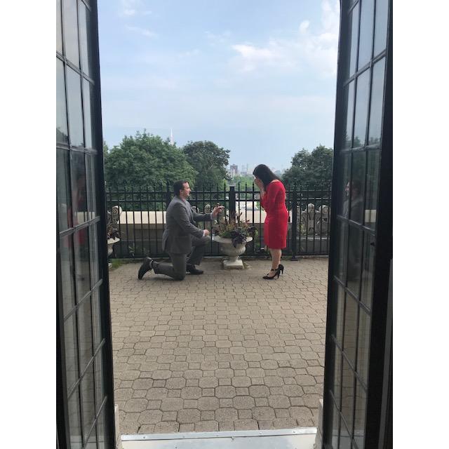 When Nick proposed at Casa Loma on July 5th, 2019.