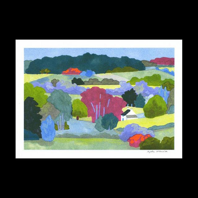 Risography, Field, Finistère, Landscape, A4 Print, Brittany