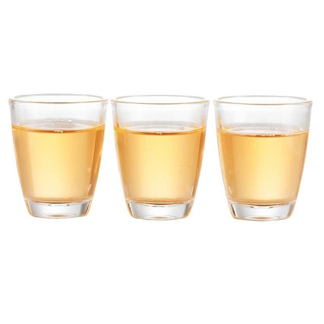 BONLONG 2 oz Lead-Free Glass Mouthwash Cup, Set of 3
