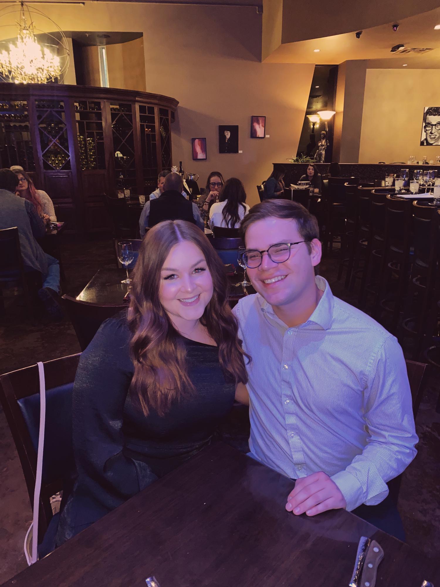 1st anniversary dinner together.