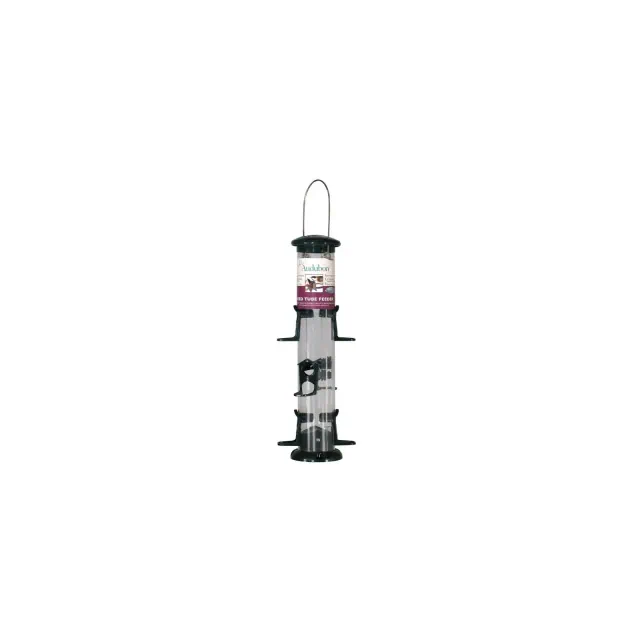 Audubon Wild Bird 2 lb Plastic Tube Bird Feeder 6 ports