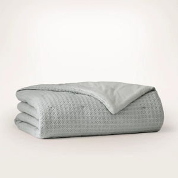 Mosaic Waffle Comforter Shore/Cream - Full/Queen