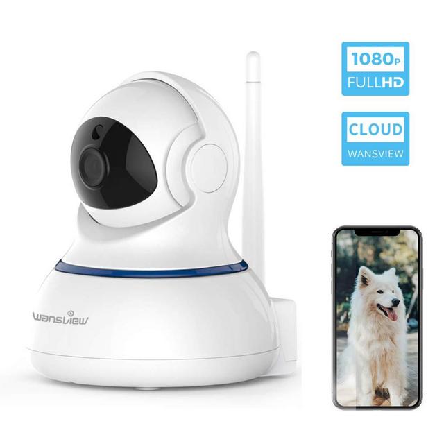 [New Version] Wansview Wireless 1080P Security Camera, WiFi Home Surveillance IP Camera for Baby/Elder/Pet/Nanny Monitor, Pan/Tilt, Two-Way Audio & Night Vision Q3-S Cloud