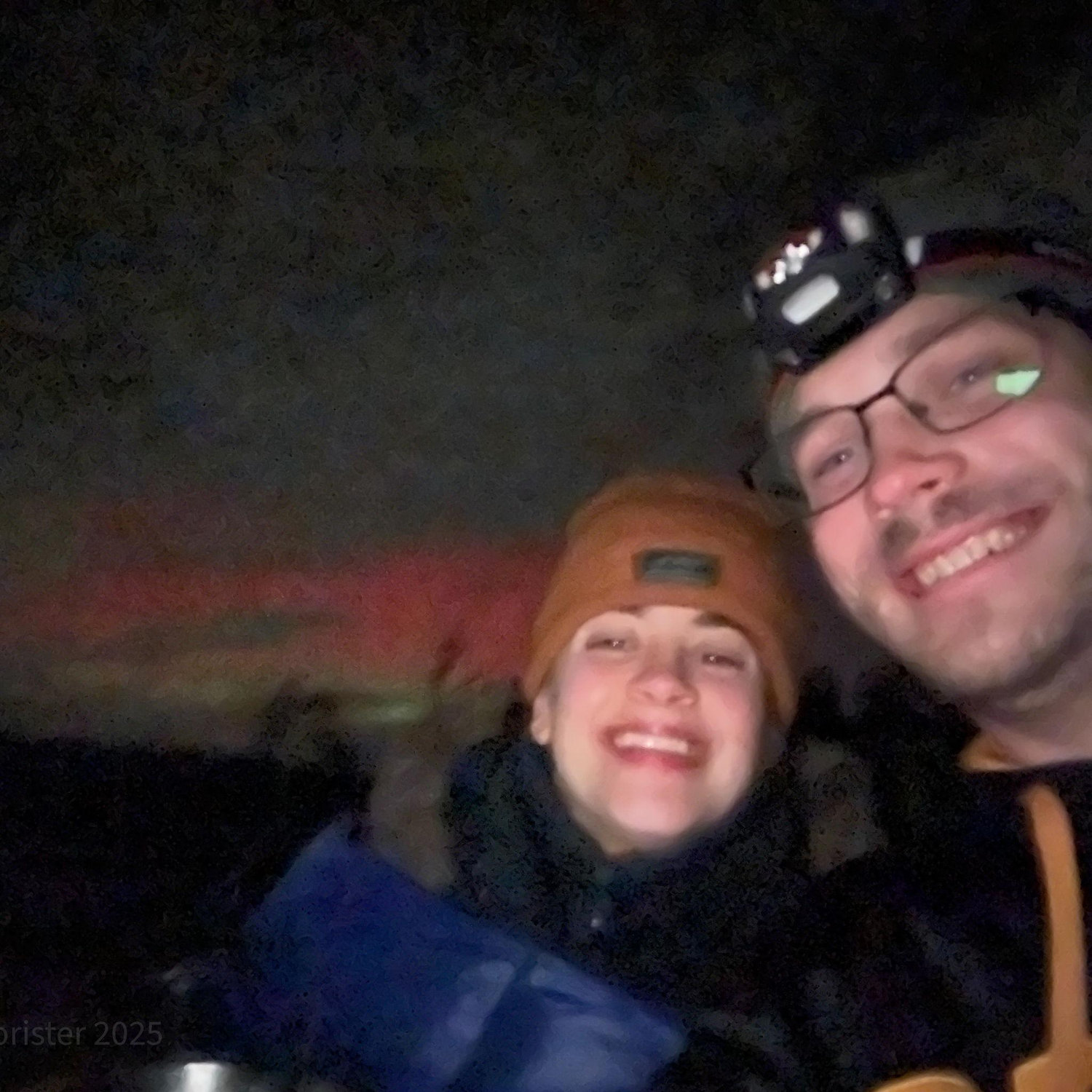 Sitting under the northern lights