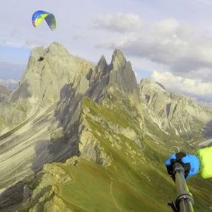 Paragliding on our honeymoon in the Dolomites