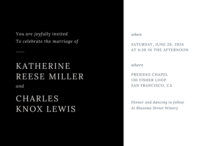 Stevens Border | Black | Zola Wedding Invitations