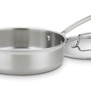 Cuisinart MCP33-24HN MultiClad Pro Stainless 3-1/2-Quart Saute with Helper and Cover