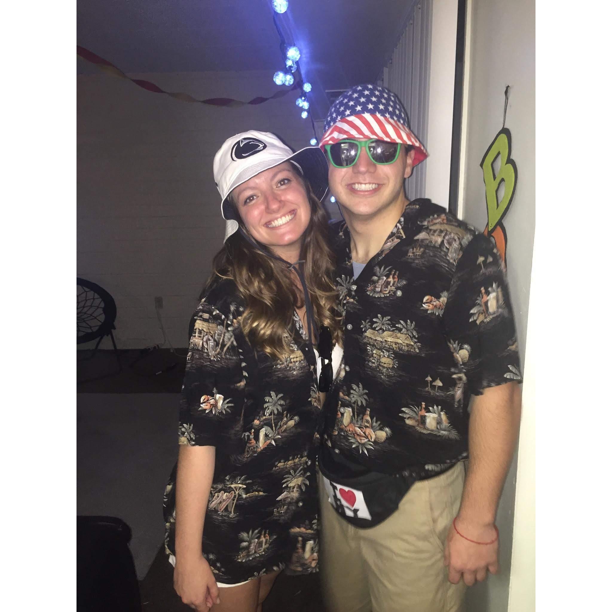 Dressed as tourists one year for halloween!