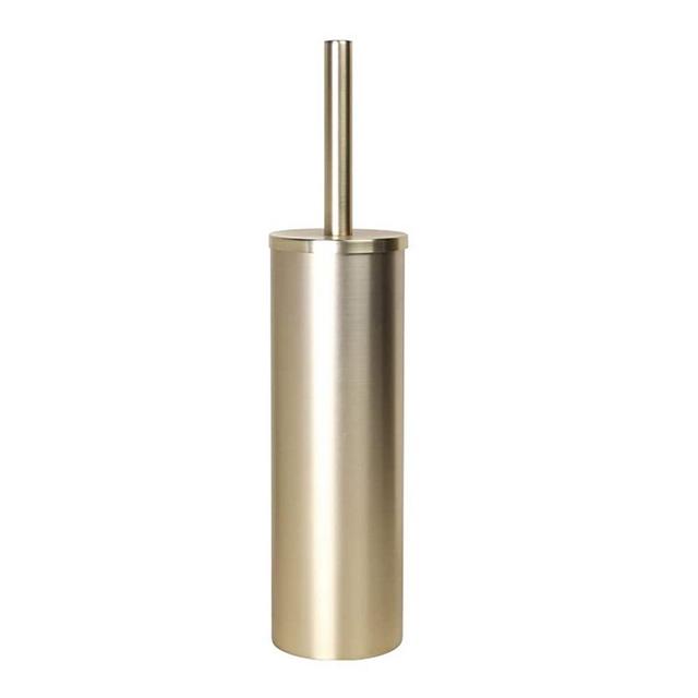 Stainless Steel Toilet Brush and Holder for Bathroom Toilet Bowl Cleaner Brush Set, （Brushed Gold）
