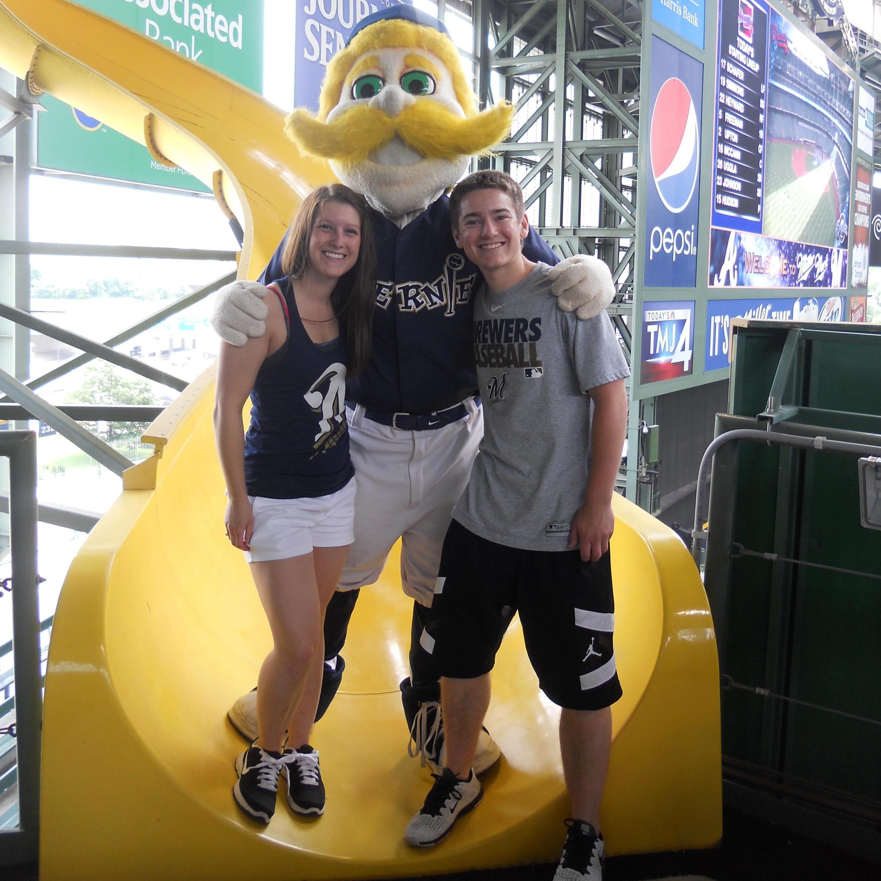 We got to go down Bernie's slide!
