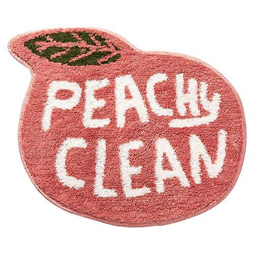 Fancy Cartoon Peach Flocking Carpet Floor Mat Home Bathroom Door Bathroom Non-Slip Mat Absorbent Foot Mat