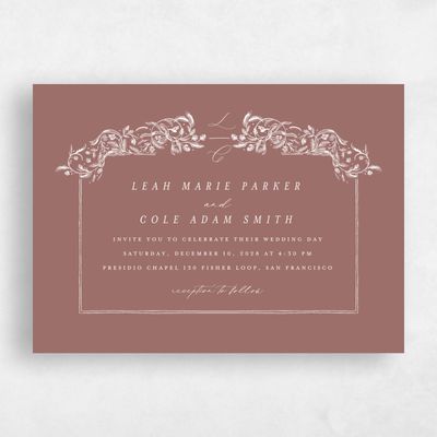 Brown Landscape Wedding Invitation - Fenwick Landscape