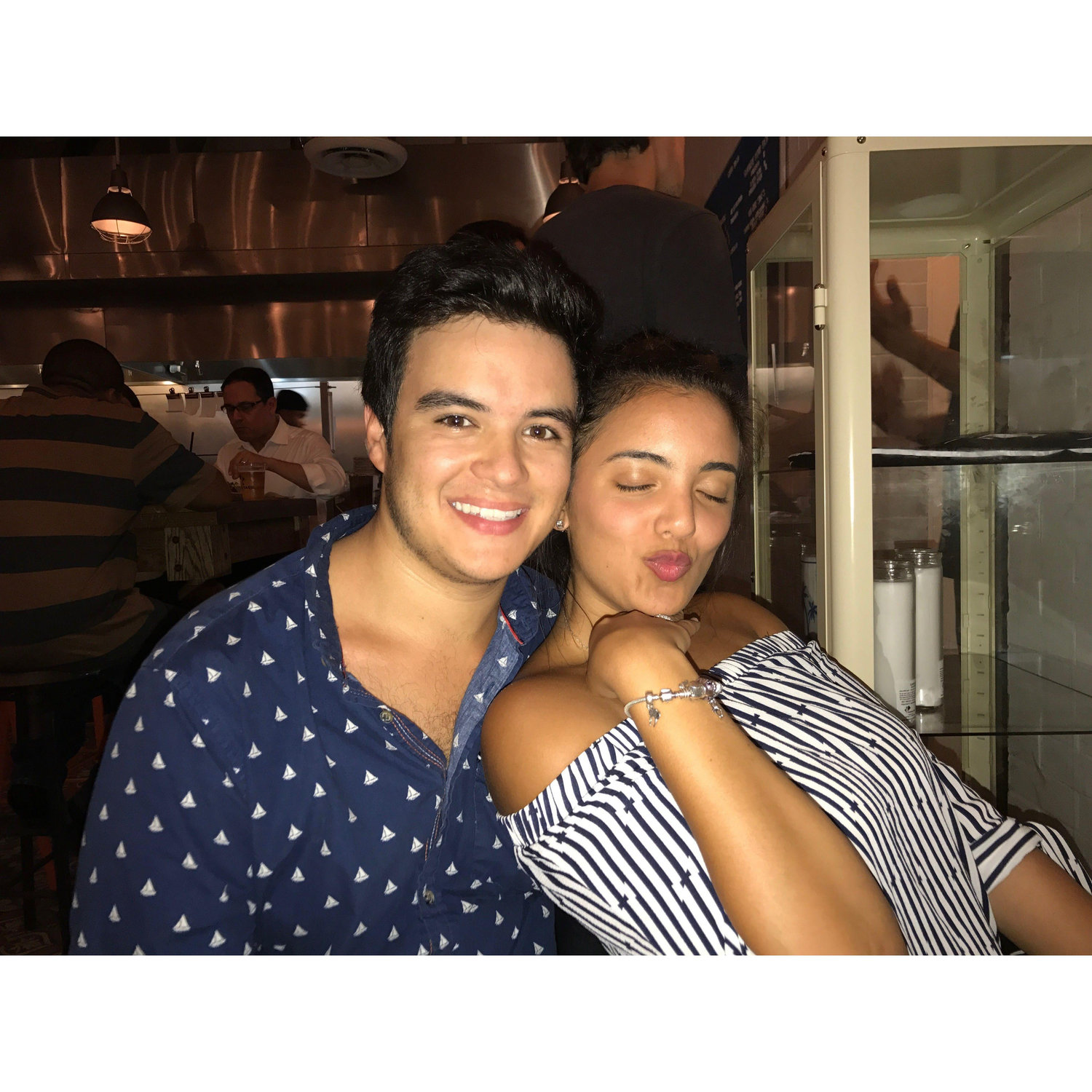 This was Ken's first time out for dinner with the Pineda Family to Coyo Taco - This was the night they fell in love with him!