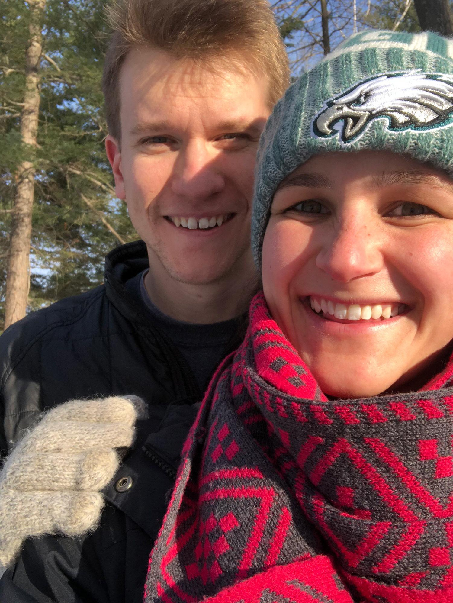 Tom bought Sarah this hat when he thought there was a 0% chance the Eagles would win the super bowl...