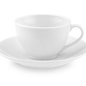 Apilco Tradition Porcelain Cups & Saucers, Set of 4