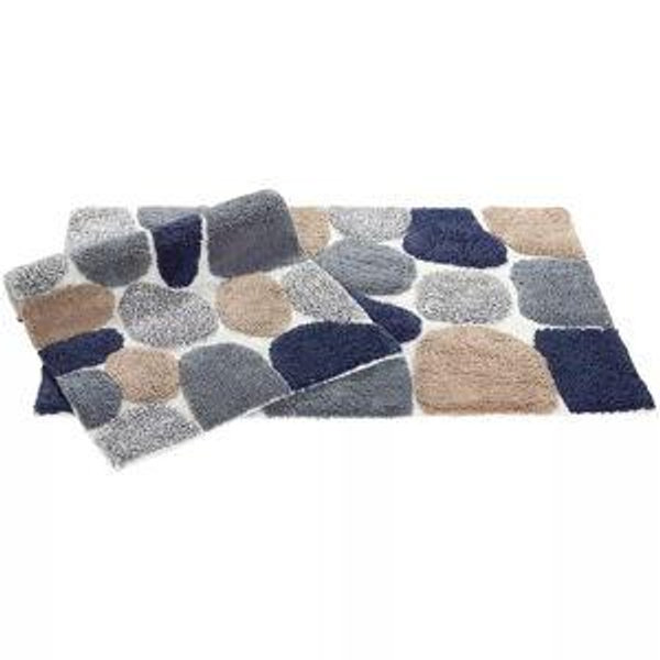 Chesapeake Pebbles Cotton Non-Skid Bath Rug - Set of 2