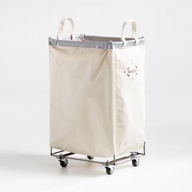 Steele ® 2.5-Bushel Canvas Vertical Rolling Laundry Hamper