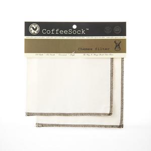 CoffeeSock Reusable Filters Made to Fit Chemex 6 -13 Cup Carafes - GOTS Certified Organic Cotton Reusable Coffee Filters