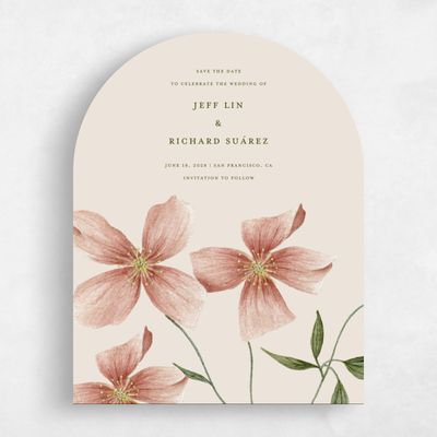 Beige Arch Wedding Save the Date - Findley Bloom