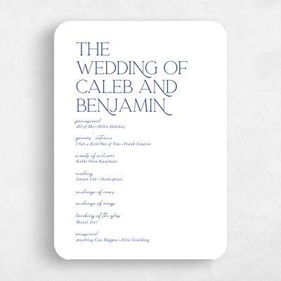 White Rounded Wedding Program - Hasbrouk