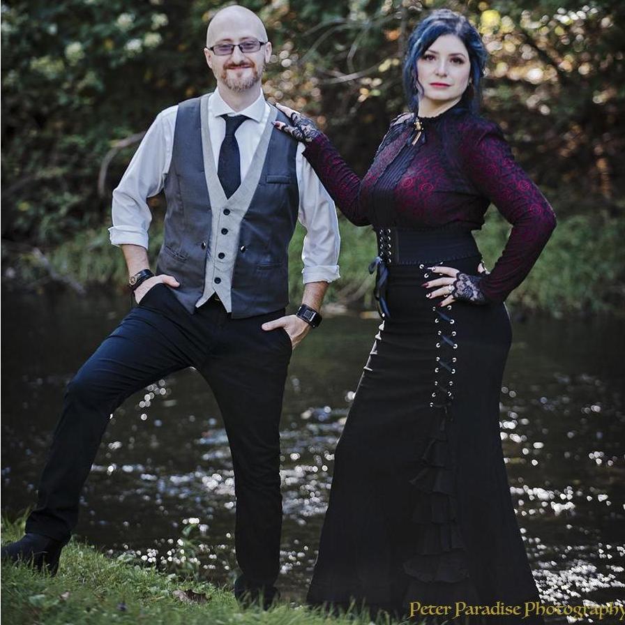 Enjoying our engagement photo shoot by the lake.