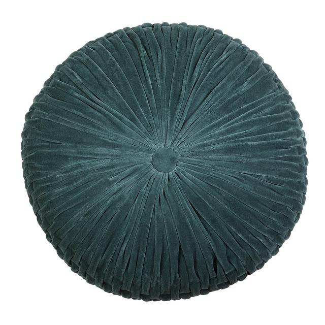 Velvet Round Throw Pillow - Evergreen