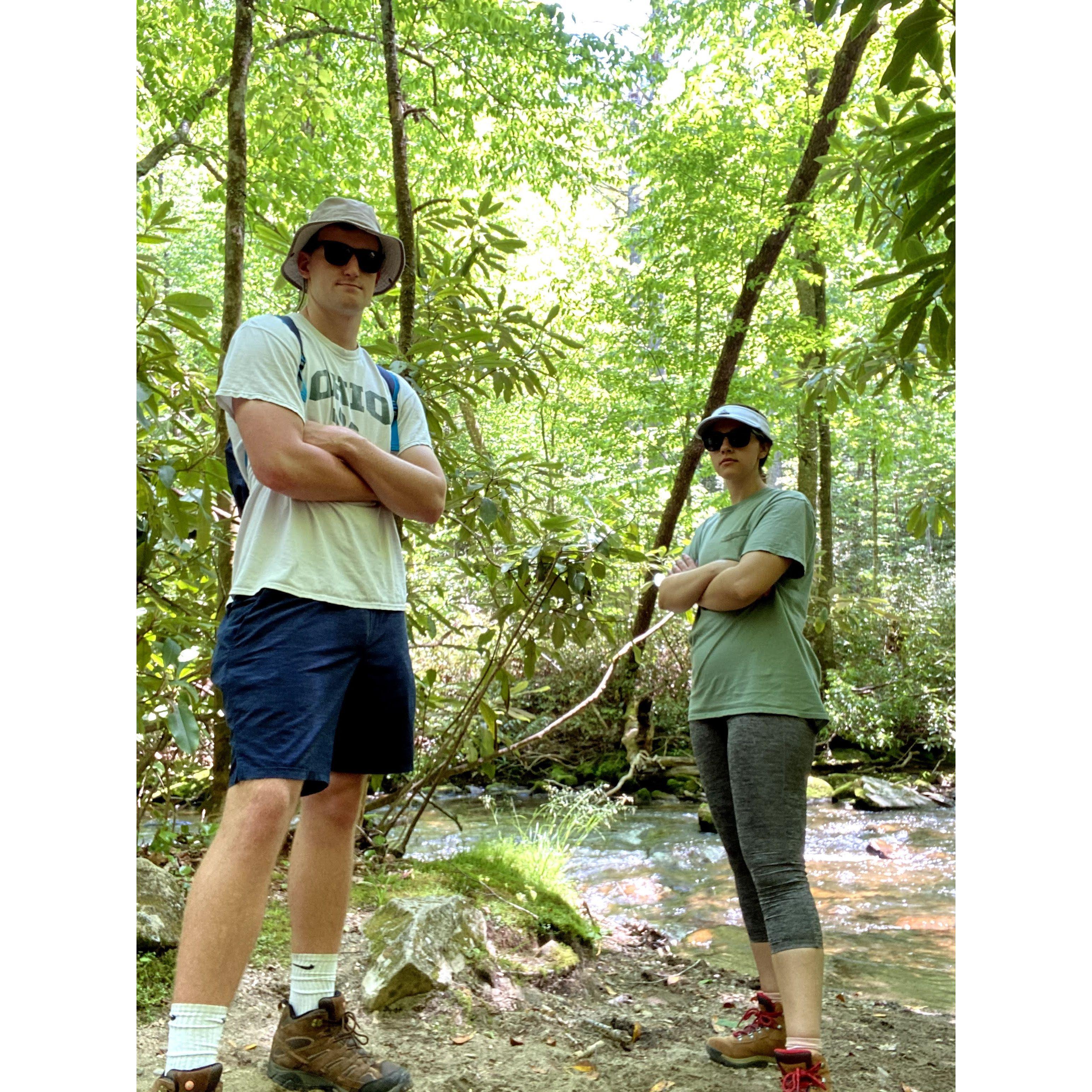 Road Trip!!!! We took a 2-week camping road trip after graduation up the east coast! This was us on a hike