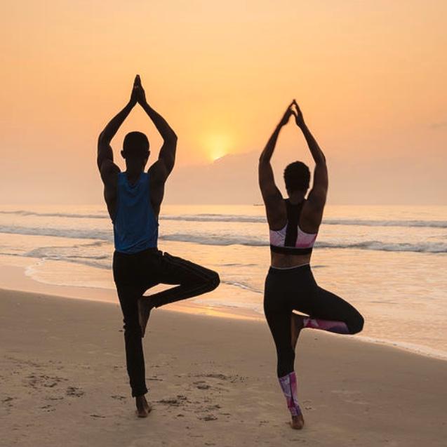 Couples Beach Yoga