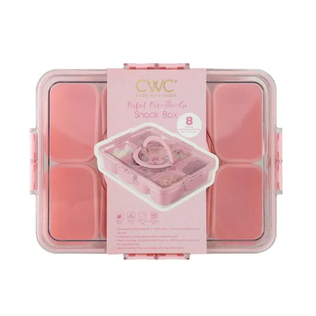 Cook With Color Sparkle with Lid Snack Box Food Storage Container Pink
