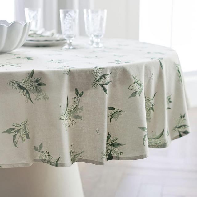 Monique Lhuillier Lily of the Valley Round Cotton Tablecloth