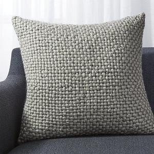 Cozy Weave Grey Pillow 23"