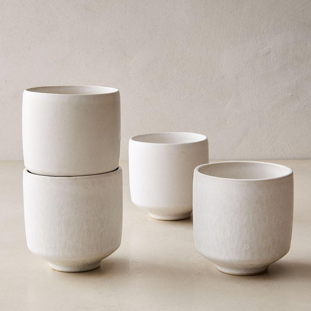 Kanto Stoneware Mug Sets - Ice White, Set of 4