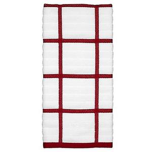 All-Clad Plaid Kitchen Towel in Chili