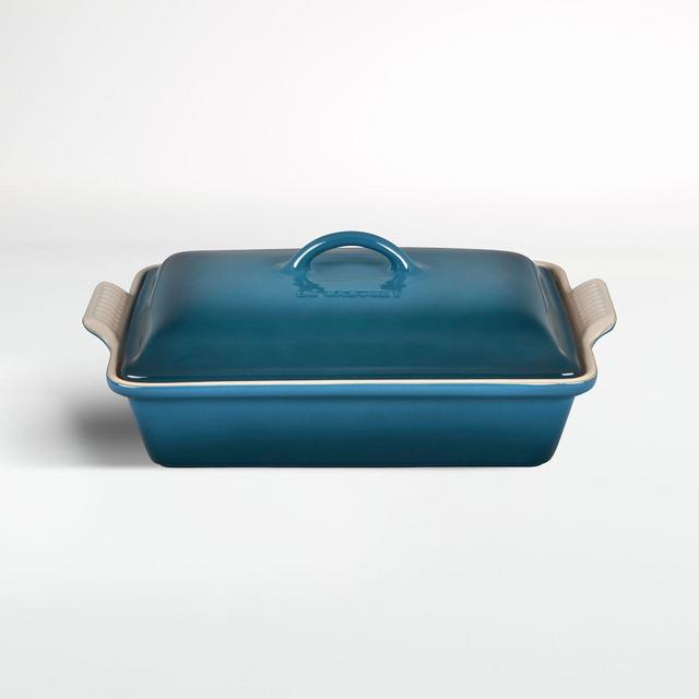 Le Creuset ® 4-Qt. Heritage Deep Teal Covered Rectangular Casserole