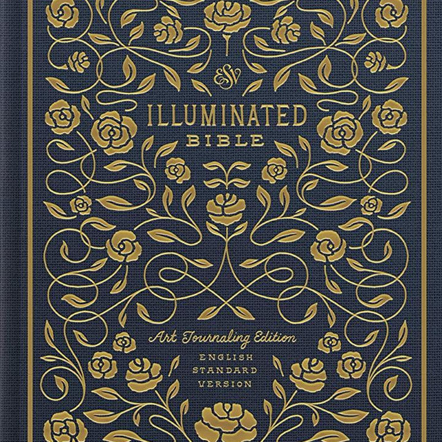 ESV Illuminated Bible, Art Journaling Edition (Cloth over Board, Navy)
